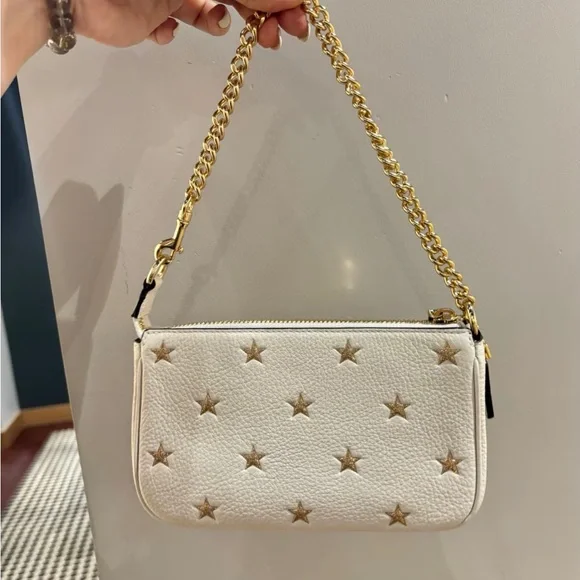 NWT！COACH NOLITA 19 WITH STAR PRINT (COACH CW409) GOLD/CHALK MULTI
